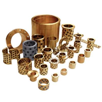 High Quality Oilless Self-Lubricating Self Lubricating Sleeve Plugged Brass Bearing Carbon Bush Graphite Bushes Bushing Bearing