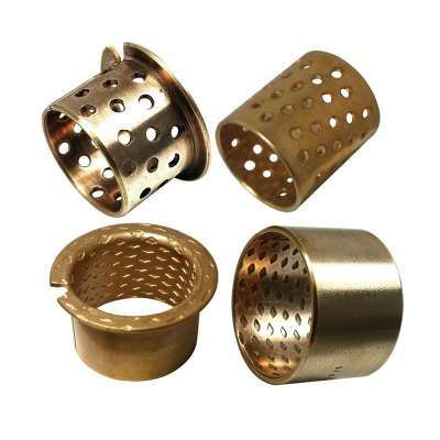 AB090 FB090 S-WB700 CuSn6.5P 8P bronze bearing bush with diamond pocket flanged bronze bushing